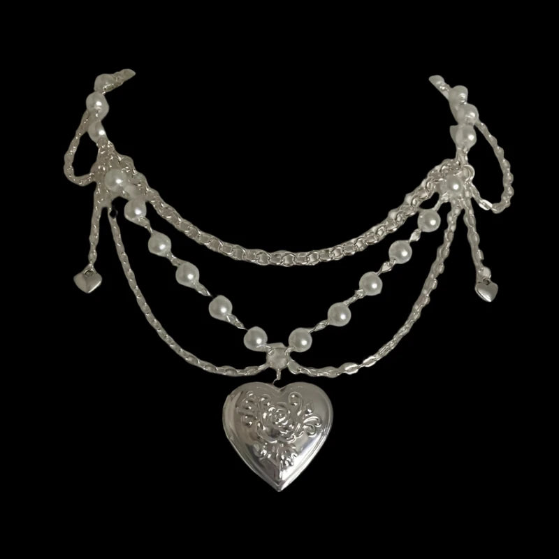 Handmade Victorian Locket Style Necklace