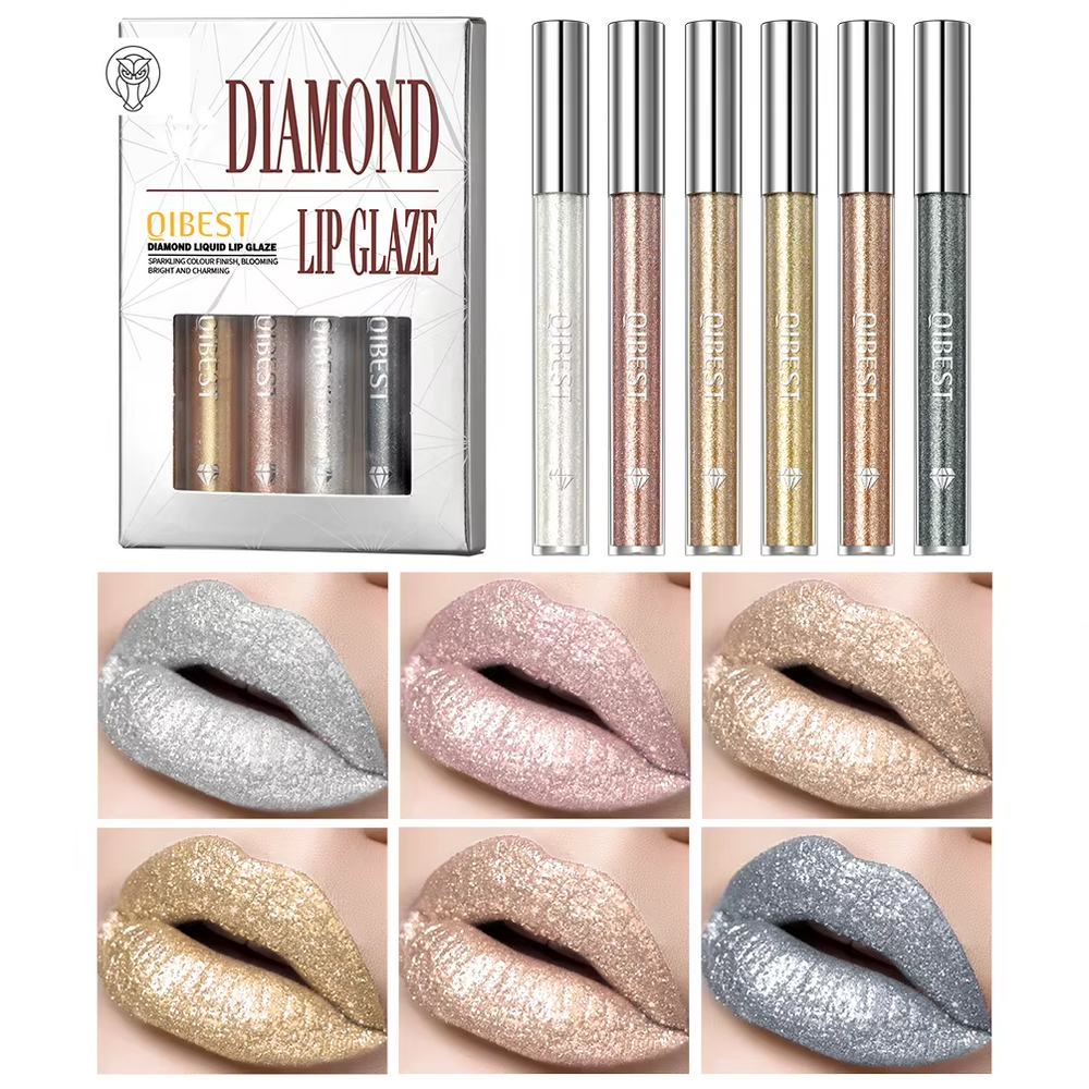 Waterproof Sparkling Diamond Glaze Lip Gloss