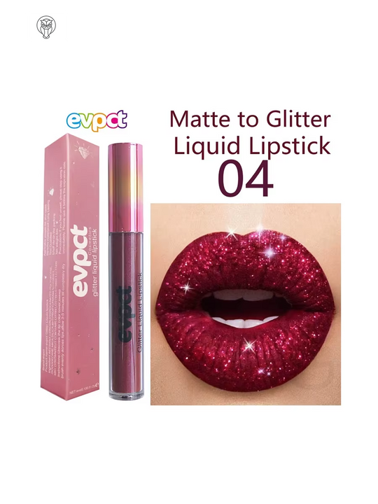 Sparkling Matte Liquid Glitter Lip Gloss