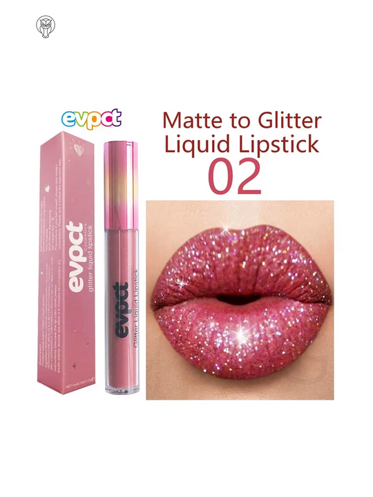 Sparkling Matte Liquid Glitter Lip Gloss