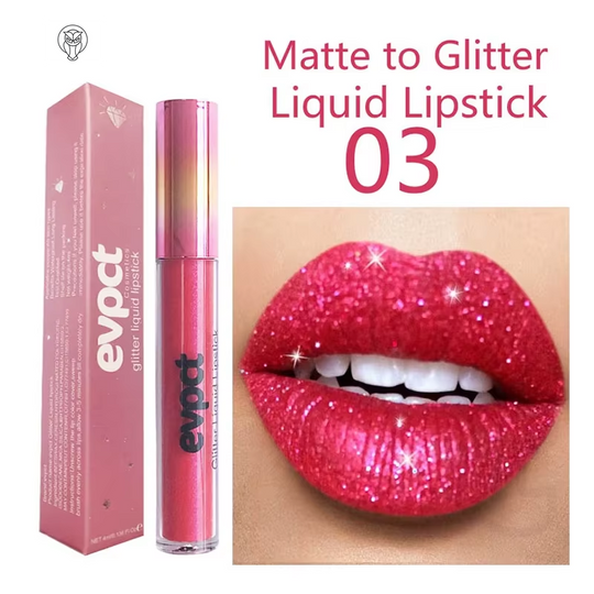 Sparkling Matte Liquid Glitter Lip Gloss