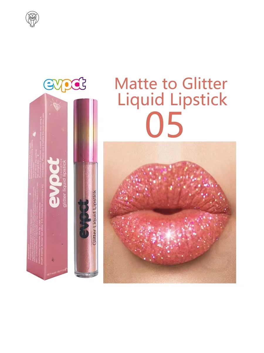 Sparkling Matte Liquid Glitter Lip Gloss